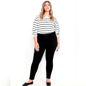 NEW Old Navy Rockstar Super Skinny High Rise Jeans Black Plus Size 28 SHORT